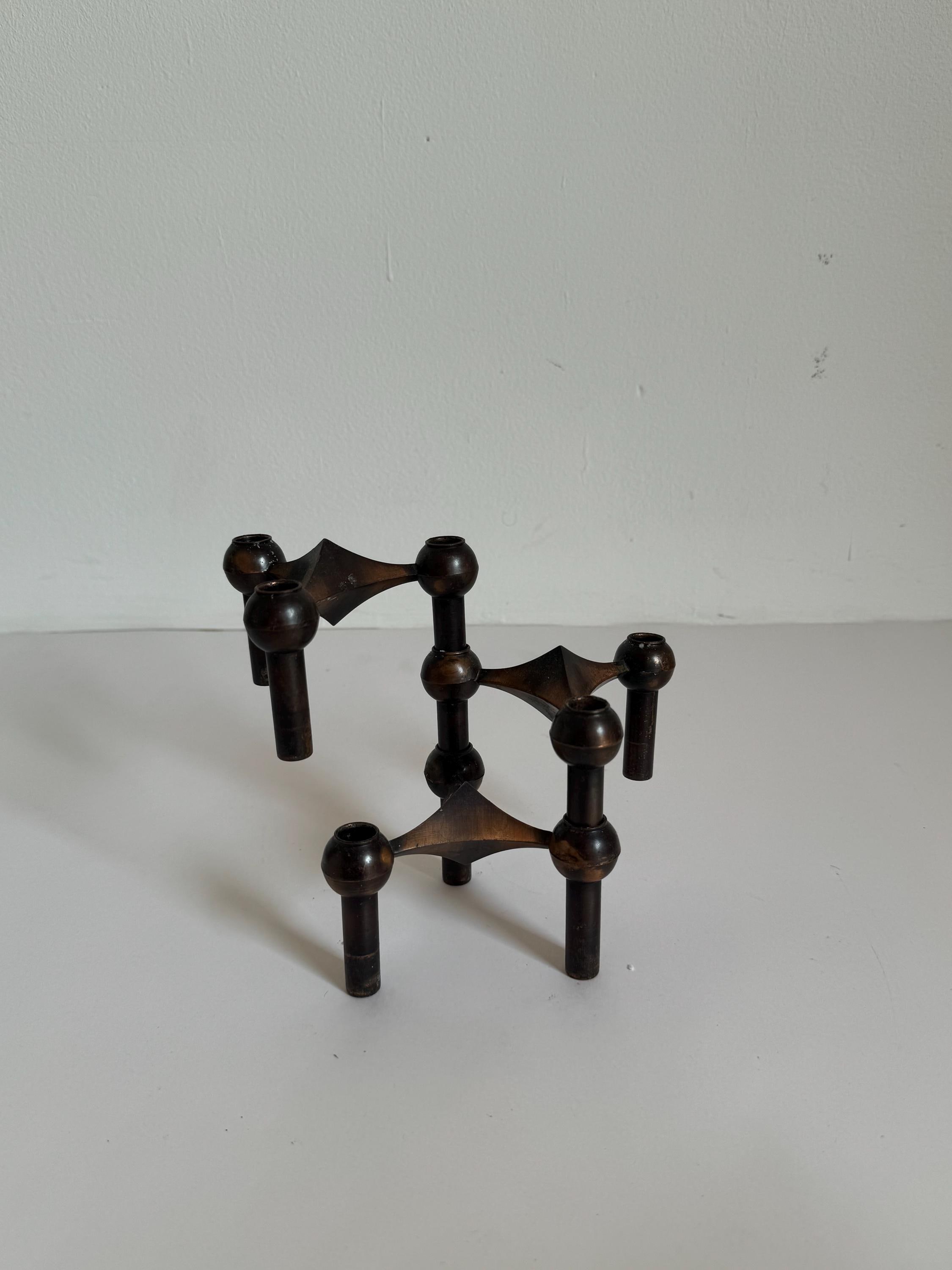 【ギフ_包装】 SET of 3 Modular Candle Holders by Fritz Nagel & Ceasar 置物