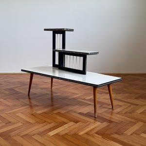 Vintage Art Deco 3 Tier Formica Side Table / Mid Century Modern Plant Stand / Retro Flower Table / Home Decor / Yugoslavia / 1950s