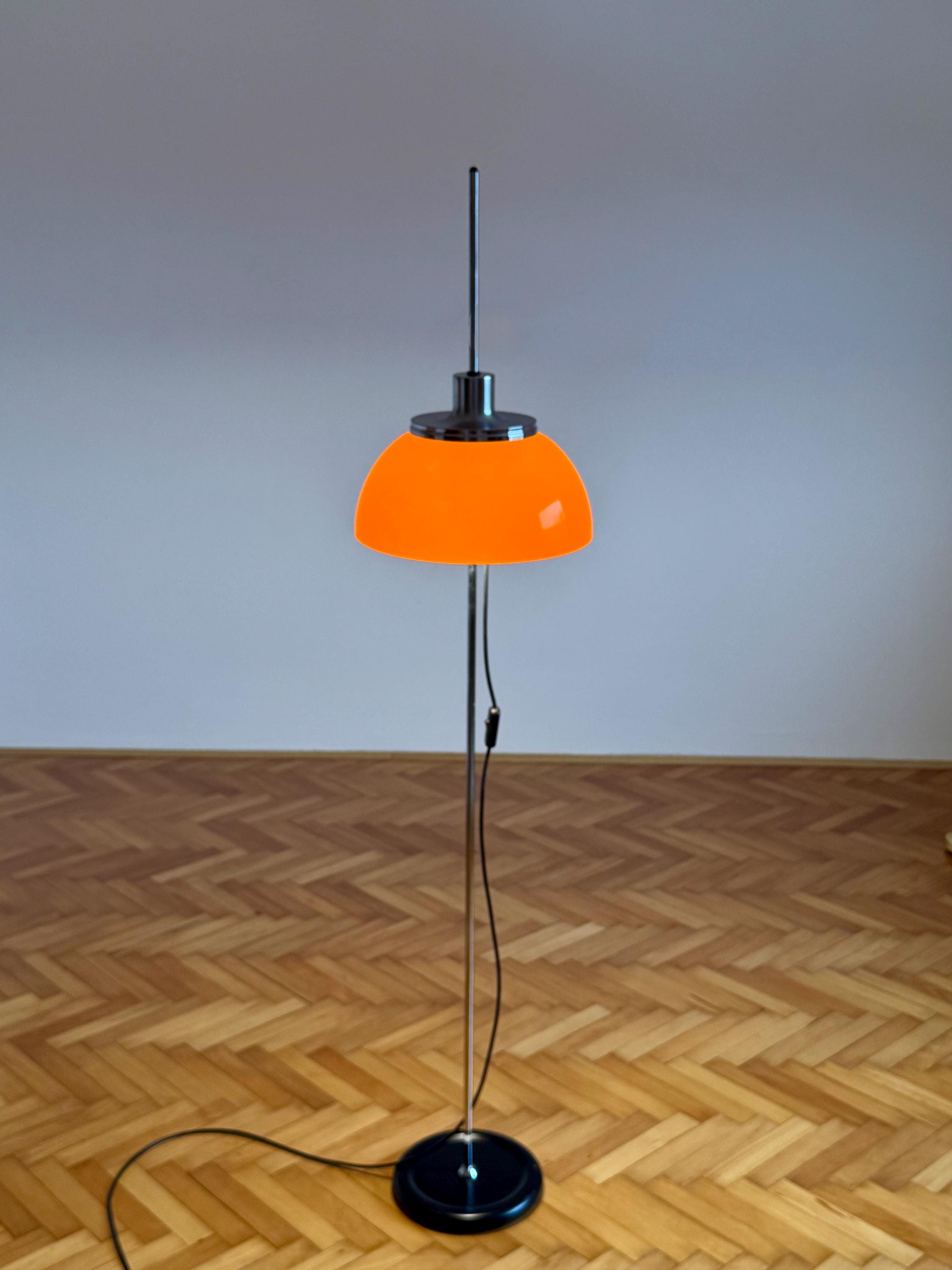 Vintage Orange Floor Lamp 