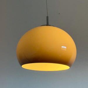 Vintage Pendant Lamp Meblo Guzzini / Model Jolly / Brown Lamp / Mid Century Modern Ceiling Light / Italy / Yugoslavia / 1970s