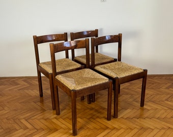 SET 4 Mid-century dining chairs / Vico Magistretti style chairs / Designer chairs / Made in Yugoslavia / 1970s / 70s