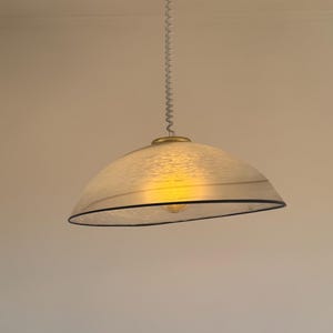 XL Vintage Italian Murano Glass Light  / Space Age Pendant Lamp / Mid Century Modern Ceiling Light / Flakes / Spiral / Italy / 1970s