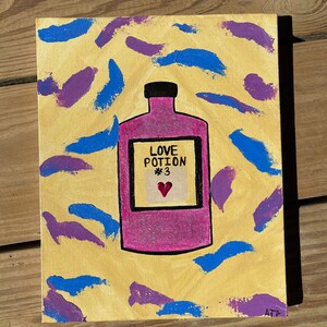 Poción de amor #3: Pintura acrílica abstracta, obra de arte original