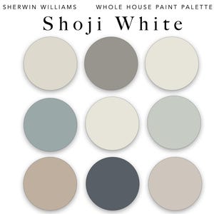 Shoji White Whole Home Paint Palette: Sherwin Williams Colors (Digital Item)