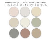 Muted Earth Tones Paint Palette: Sherwin Williams Whole Home Colors (Digital Item)