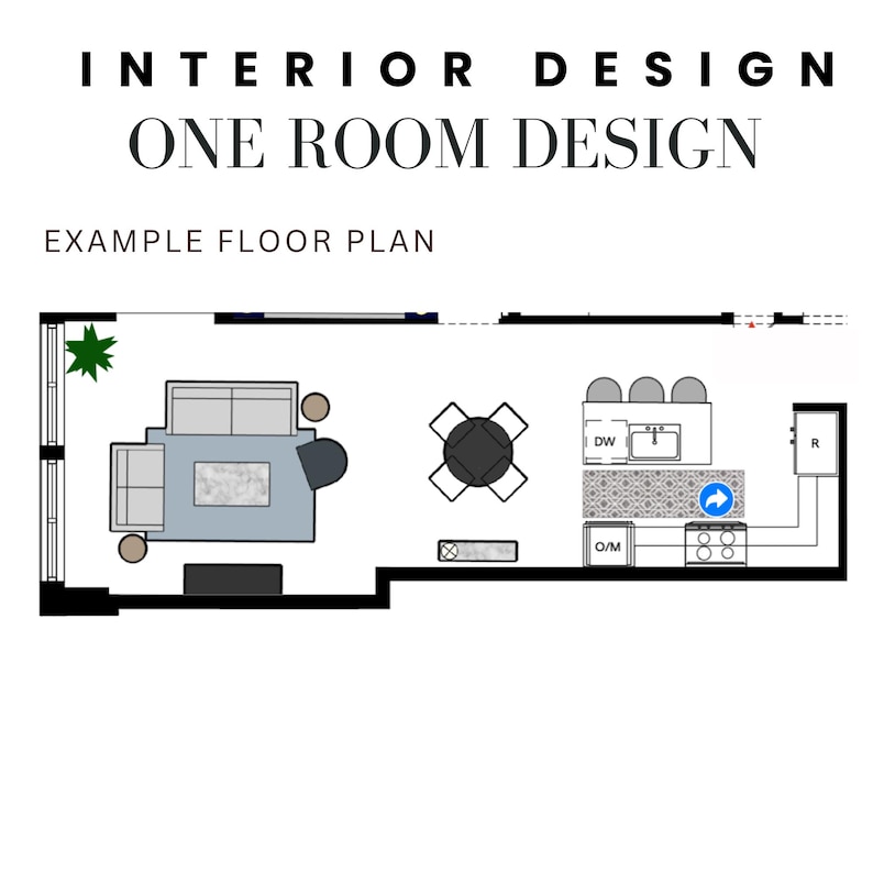 Custom E-design: One Room Interior Design Plan - Etsy