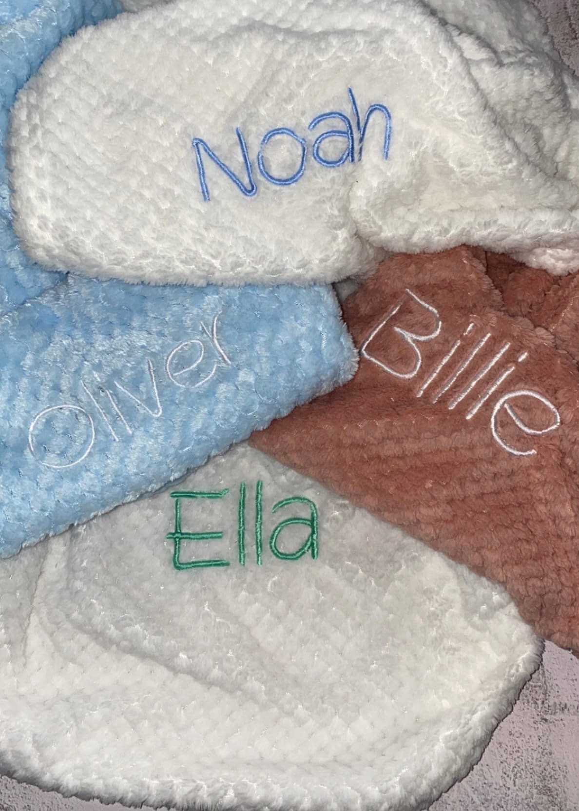 Fluffy Blanket Baby Large Personalised Embroidered Name Fluffy Etsy UK