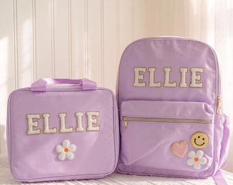 Personalized Kids Backpack Set: Custom Name, Nylon School Bag, Christmas gift for children