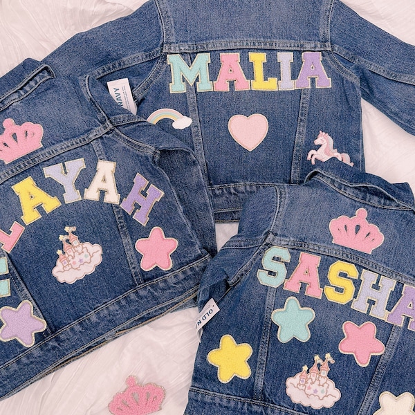 Kids birthday gift Jean jacket Kids jacket Personalized kids jacket Birthday gift for kids Gift for kids personalized gift for kids