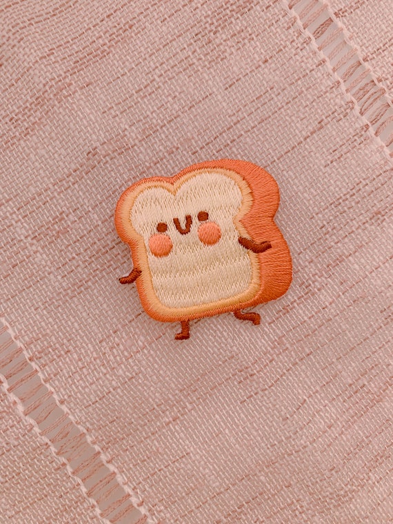 DIY Patches 13 Craft Supply Sew On Patch Cute Kawaii Patch Embroidery Patch Slice of Bread with Butter Iron On Patch