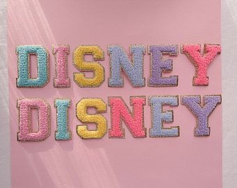 Disney Chenille Letter Patch | Iron On Applique (2.35 inch)