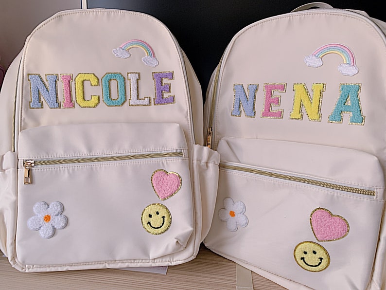 Personalized Kids Backpack: Custom Name Patches, School Bag Set - Etsy