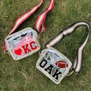 Stadium Bag Clear Crossbody Pouch for Game Day & Concerts – Lightweight, Hands-Free Stadium Approved Bag