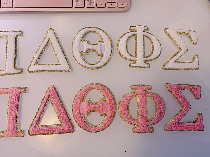 3 Inch Greek Letters Sorority Letters Chenille Greek Etsy