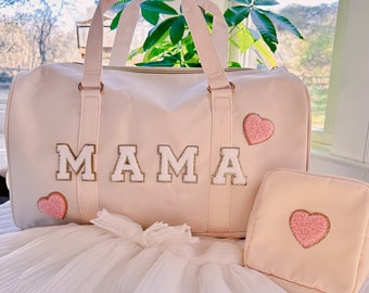 Mother’s Day gift set | personalized bags | custom duffle bag | new mom gift | baby shower gift | birthday gift| personalized gift mom
