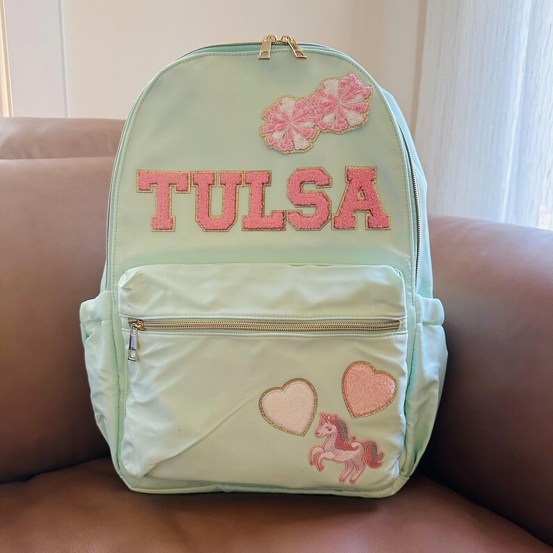 Personalized Kids Backpack With Custom Letter Patches for Preschool and ...