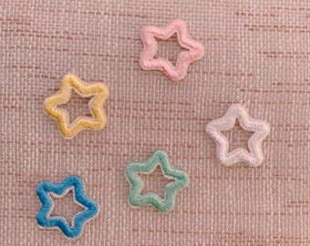 Tiny Star Patches: Iron On & Self Adhesive (5 pc)