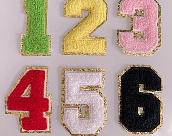 Number patches 3 inch iron on number patch iron on patch custom patch for hats patch for clothes patch for jacket patch for bags