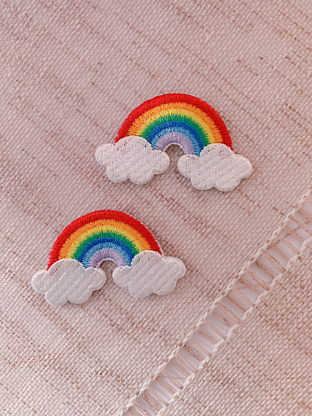 Mini Rainbow Patch, Self Adhesive Patch, Iron on Rainbow, Iron on Patch
