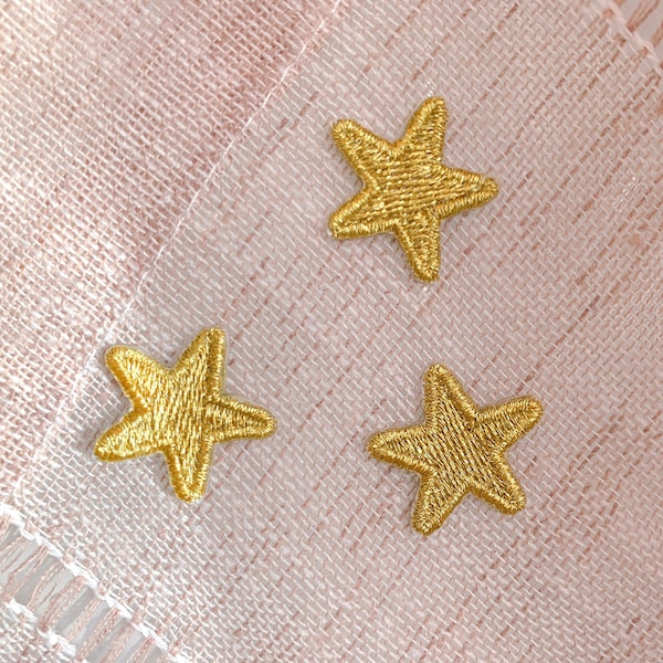 3 Pieces star patch, shiny star patch, tiny star patch, iron on star, iron on patches, cute patches, patch for clothing, patch for hat