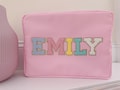 Monogrammed Toiletry Bags | Personalized Cosmetic Bag | Makeup bag | Bag with Patch | Bridesmaid Gift | graduation gift | Birthday Gift