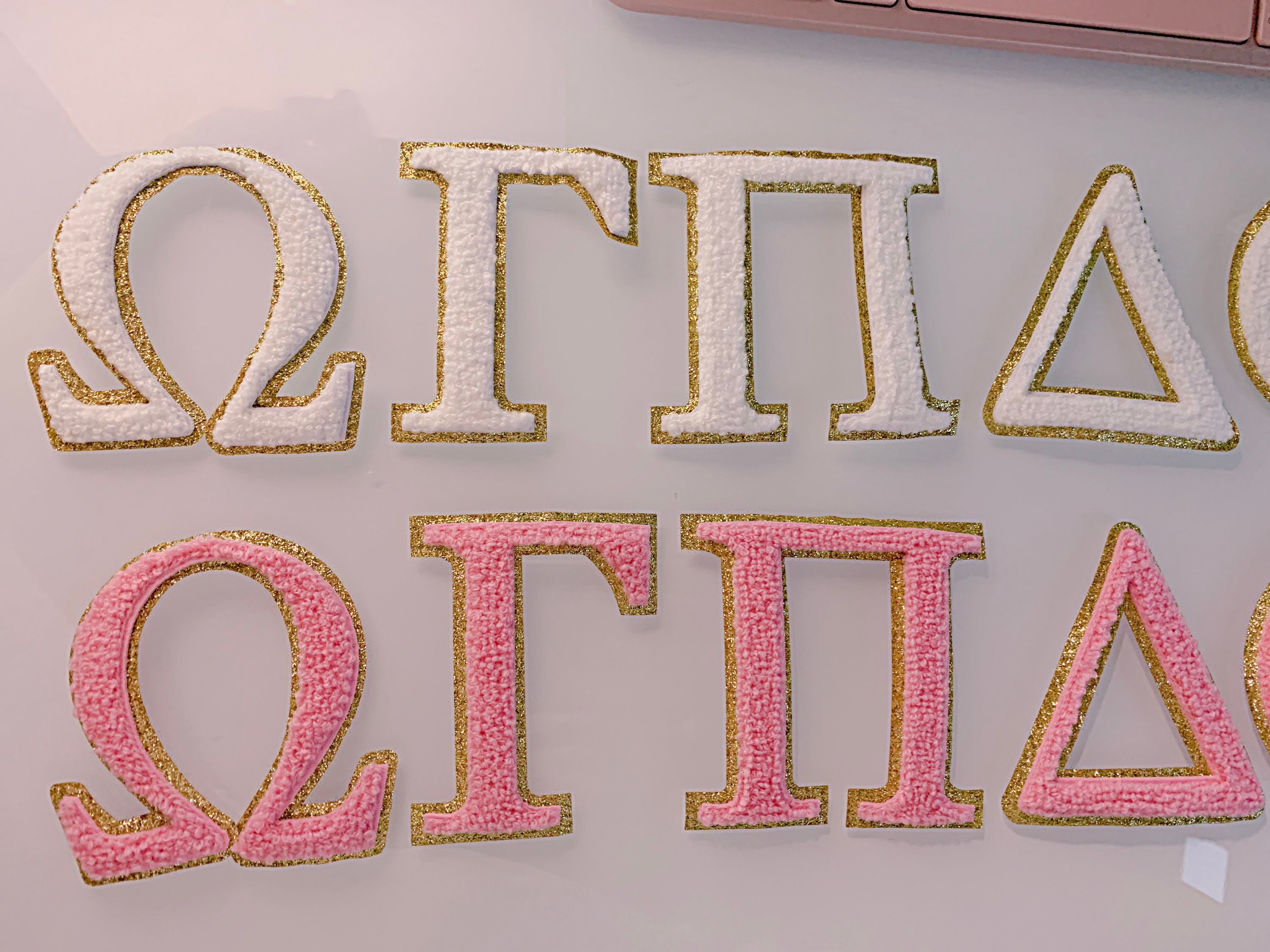 3 Inch Greek Letters Sorority Letters Chenille Greek Etsy