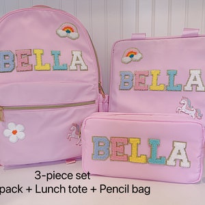 Regalo para niños Mochila personalizada para niños Mochila para niños Regreso a la escuela Mochila personalizada mochila personalizada regalo hecho a mano imagen 4