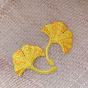 leaf patch, iron on patch, yellow leaf patch, diy embroidery, patches iron on, cute patch, patch for jacket, patch for hats, cute patches