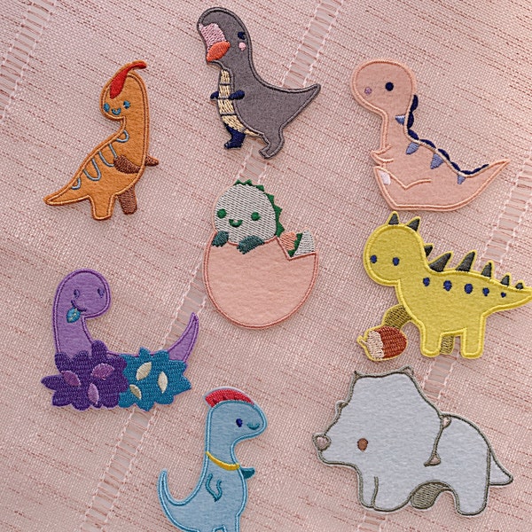 Dinosaur patch, self adhesive, cute patch, iron on dinosaur, patch for clothing, patches iron on diy embroidery patch, Dino patch, Dino gift