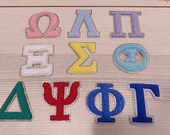 3 Inch Greek letters | Sorority letters | Chenille Greek letters  | iron on letters | Greek letters | letters for clothes | Sorority gift