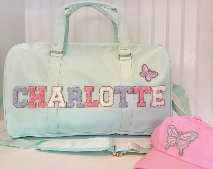 Personalized Duffle Backpack, dance bag for girls, kids travel bag, custom name duffel, sports bag for kids, birthday gift, overnight bag