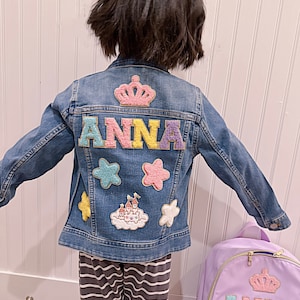 Kids jean jacket Kids jacket Personalized kids jacket Birthday gift for kids Gift for kids personalized gift for kids custom jean jacket