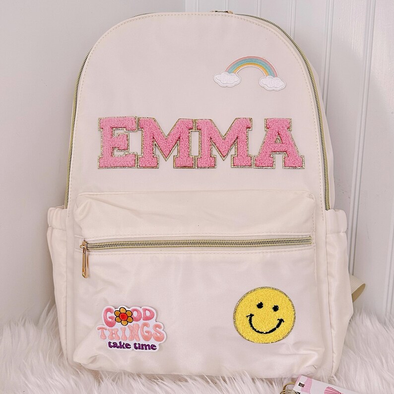 Personalized Kids Backpack: Custom Name Patches, School Bag Set - Etsy