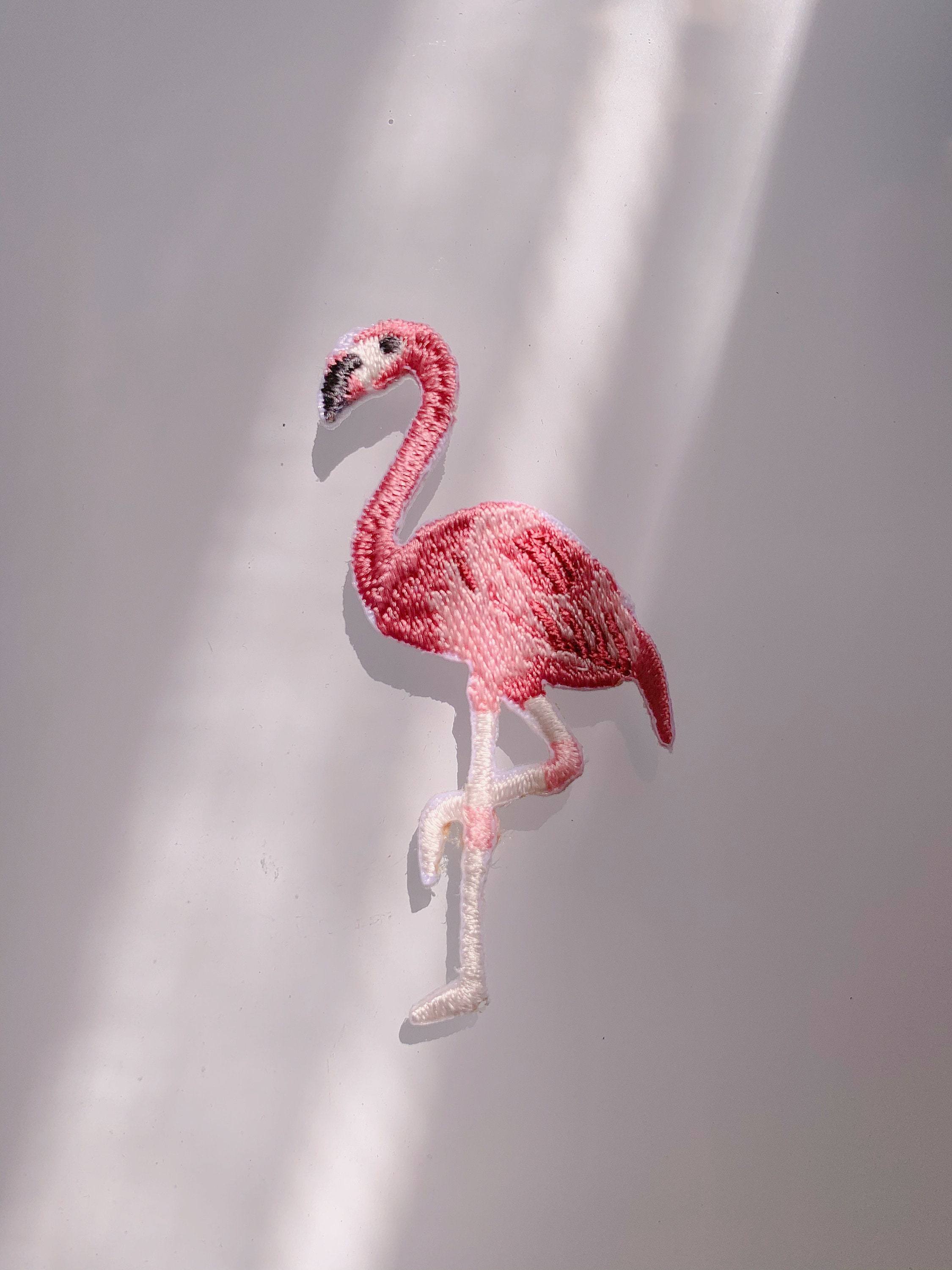 Greenlans DIY Pink Flamingo Tropical Birds Sew stirati distintivo ricamato applique patch Panno 1# taglia unica 