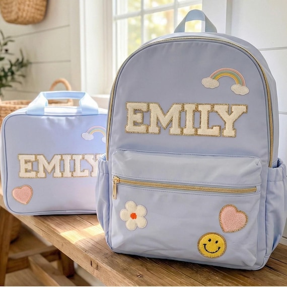 Personalized Kids Backpack: Custom Name, Durable Nylon, School Bag