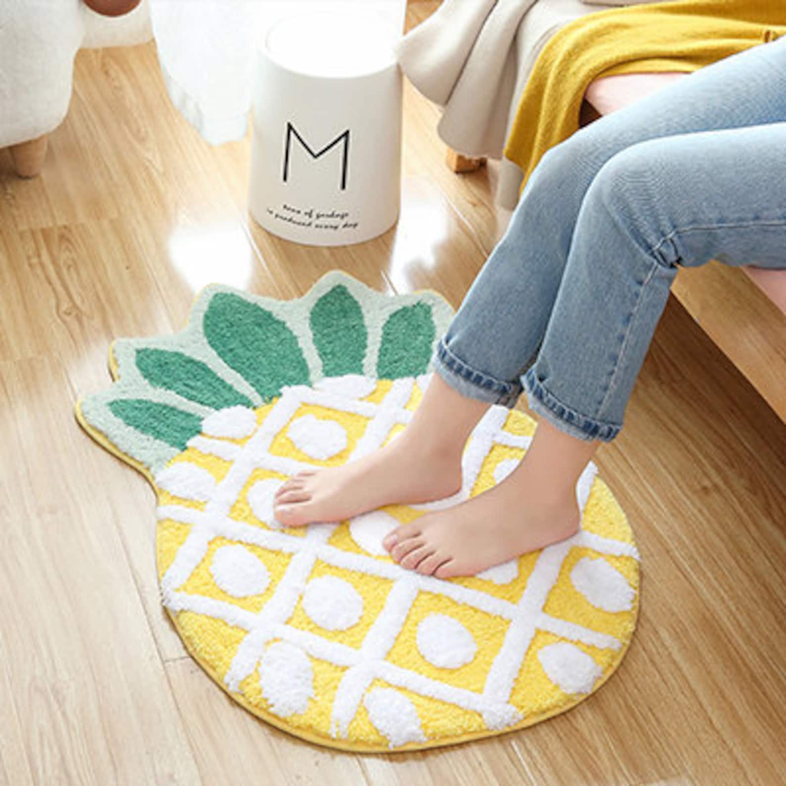 Fruit Rugs for Home Decor Pineapple Rug for Bathroom Bath Etsy