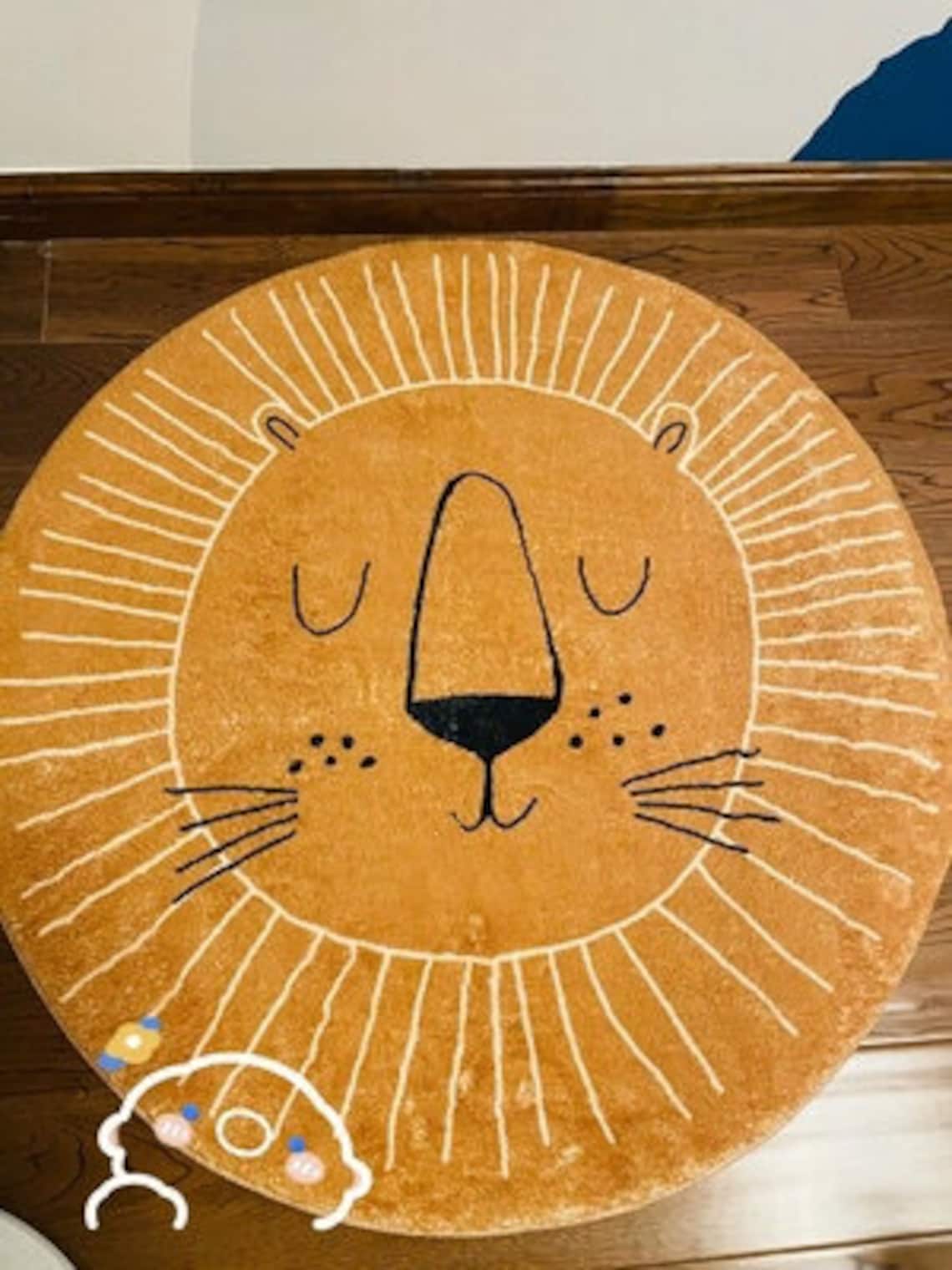 Lion Rug for Kidsroom Nursery Decor Rugs Adorable Bedroom Etsy
