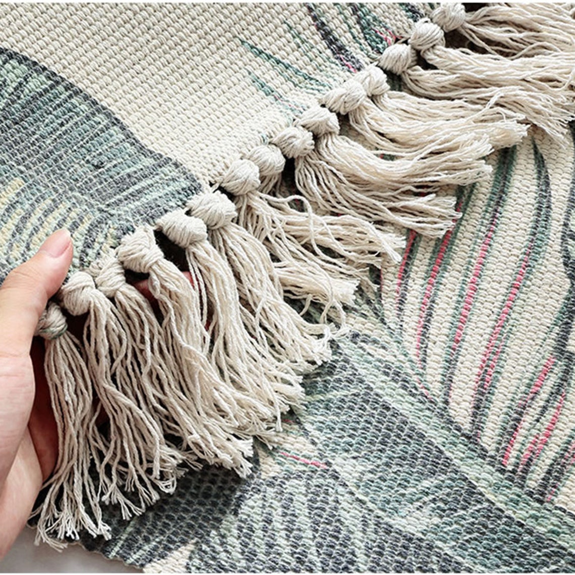 Weaved Tassel Rugs Boho Rugs for Housewarming Gift Bedside Etsy