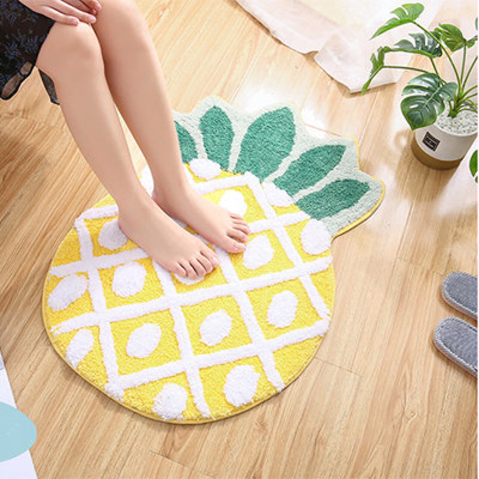 Fruit Rugs for Home Decor Pineapple Rug for Bathroom Bath Etsy