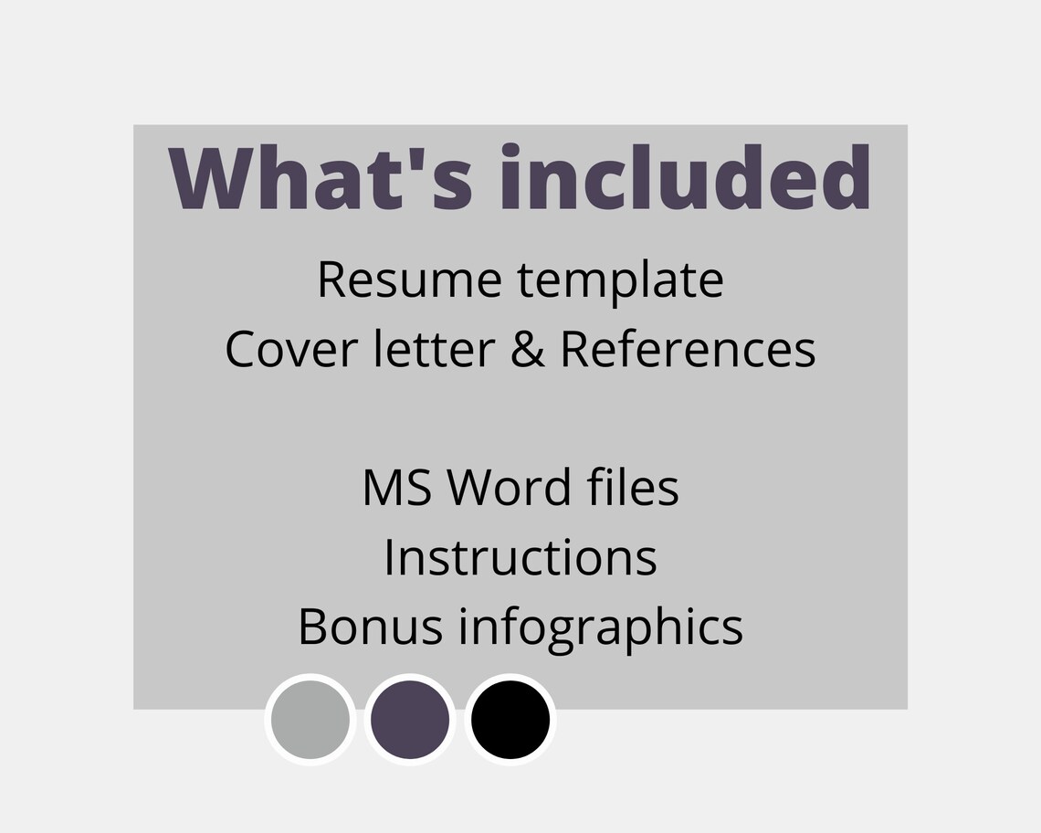 Resume template Word ATS friendly resume Professional CV | Etsy