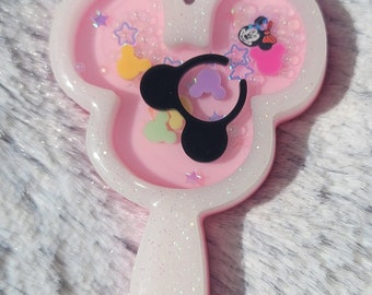 Glow-in-the-dark Pink Popsicle Liquid Shaker Charm Sensory Fidget