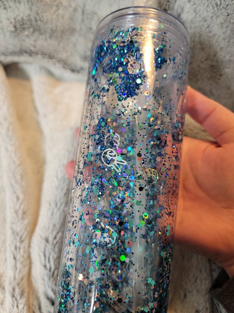 Good Vibes Only Peace Hands Snow Globe Tumbler