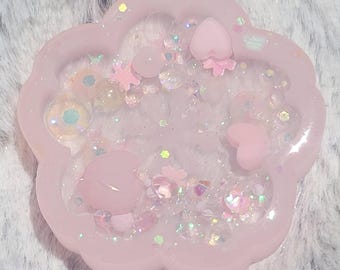 Glow-in-the-dark Pastel Pink Cherry Blossom Liquid Shaker Charm Sensory Fidget