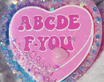 Glow-in-the-dark ABCDEF Hand Painted Liquid Shaker Charm Sensory Fidget