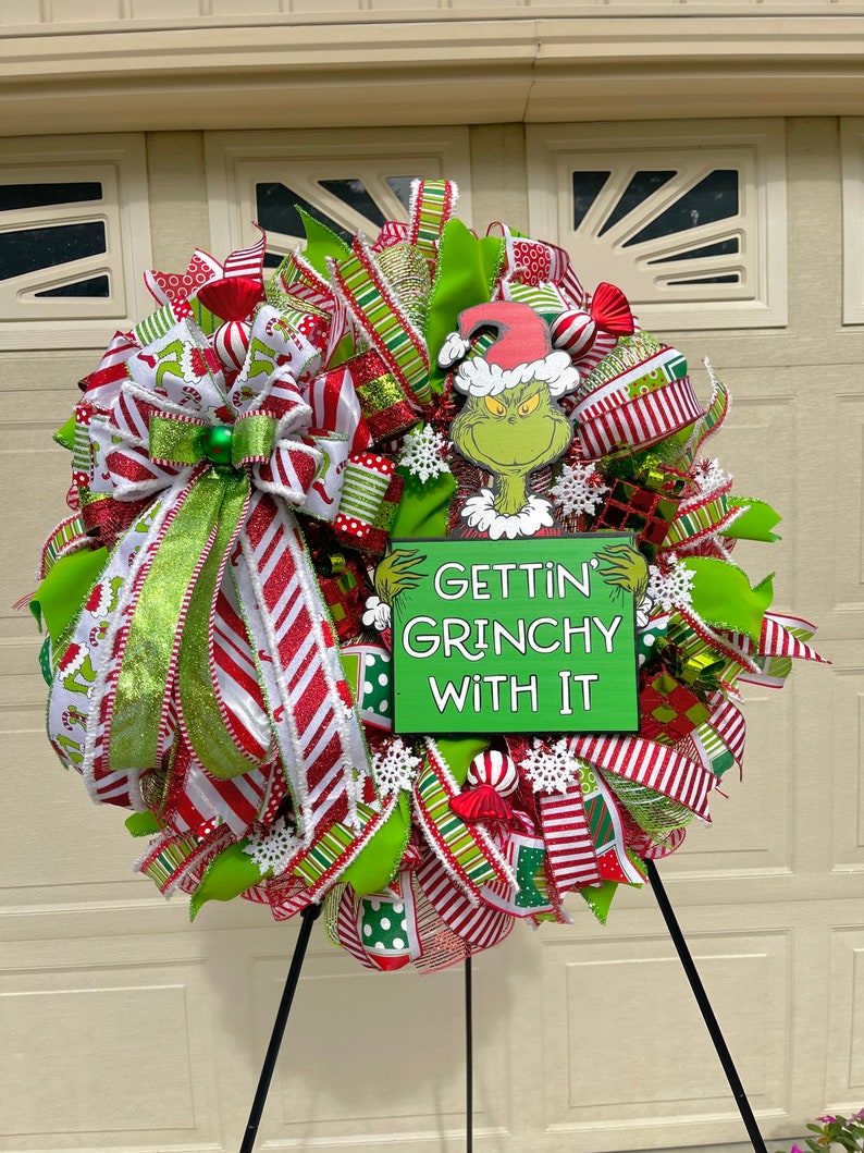 Grinch Wreath Grinch Decorations Grinch Swags Grinch Decor Etsy