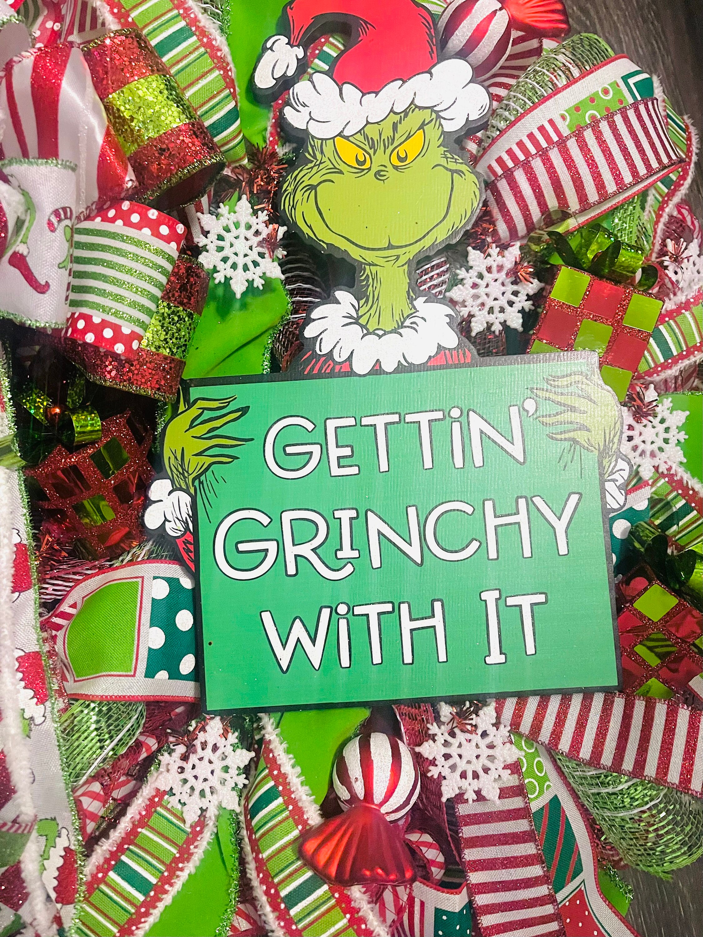 Grinch Wreath Grinch Decorations Grinch Swags Grinch Decor Etsy