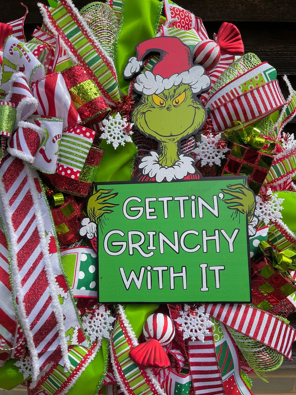 Grinch Wreath Grinch Decorations Grinch Swags Grinch Decor Etsy