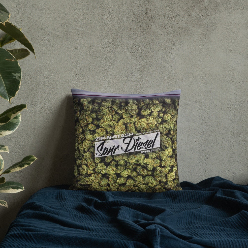 Ziplock marijuana cannabis weed stoner 420 gift Basic Pillow Etsy