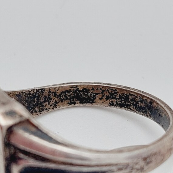 Size 24 64 Antique 835 silver ring men's signet r… - image 5