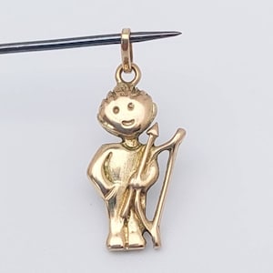 Vintage Pendant 8 K 333 Gold Pendant Cupid Lucky Charm